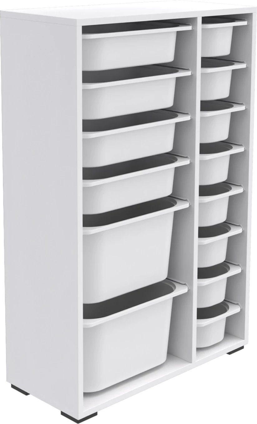 Komodinë melaminë SANI FH18211.01, 14 sirtarë, 69,5x30x109 cm