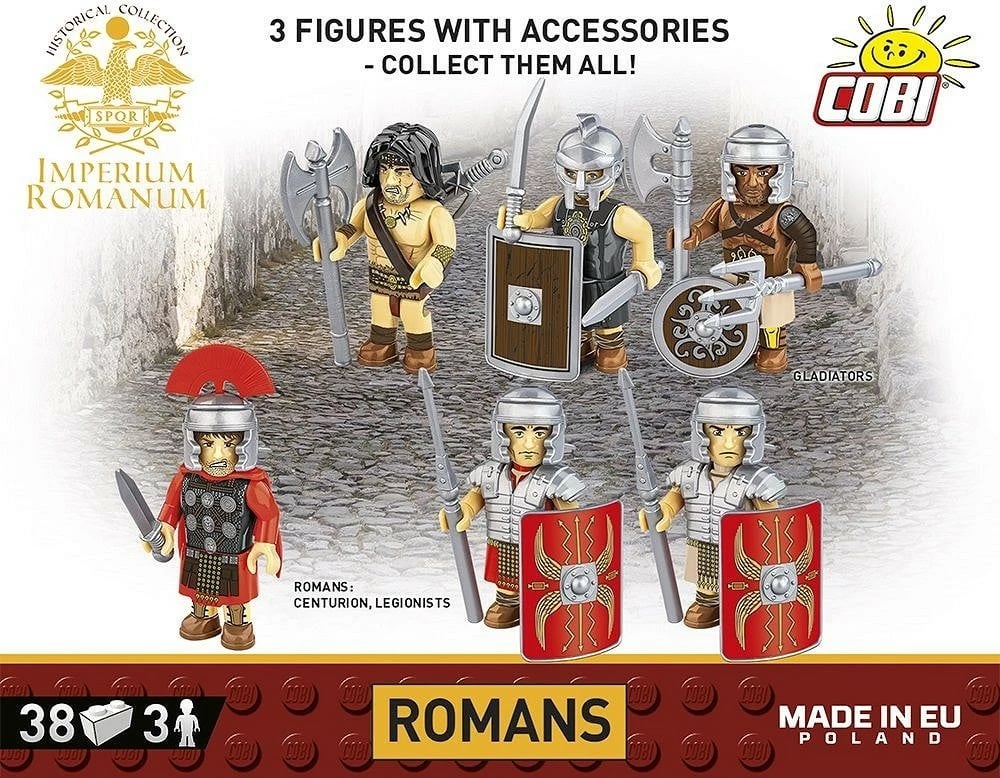 Set blloqesh Cobi Klocki Imperium Romanum, 3 figurina romake, 38 pjesë