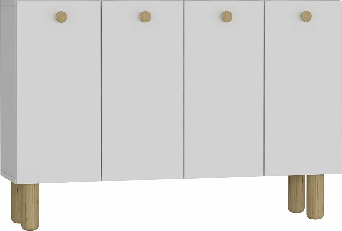 Konsol Skye Decor, Ilay Bohem, e bardhë, lisi safir