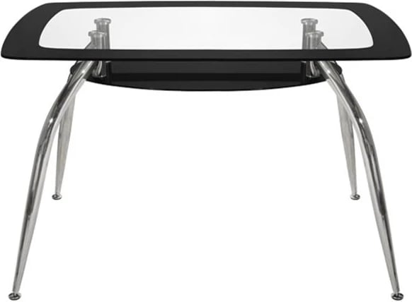 Tavolinë ngrënie Norris 120Χ75Χ75cm FH0086.02 Qelq Zezë