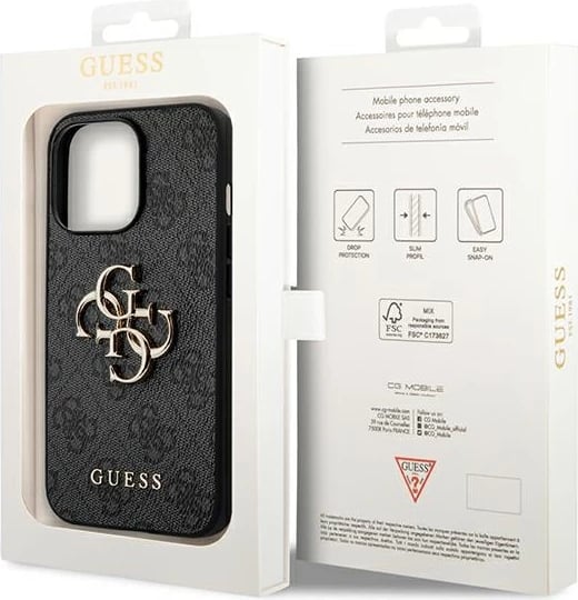 Mbështjellës Guess GUHCP14L4GMGGR për iPhone 14 Pro 6.1", hardcase, 4G Big Metal Logo, gri Mbështjellës Guess GUHCP14L4GMGGR për iPhone 14 Pro 6.1", hardcase, 4G Big Metal Logo, gri