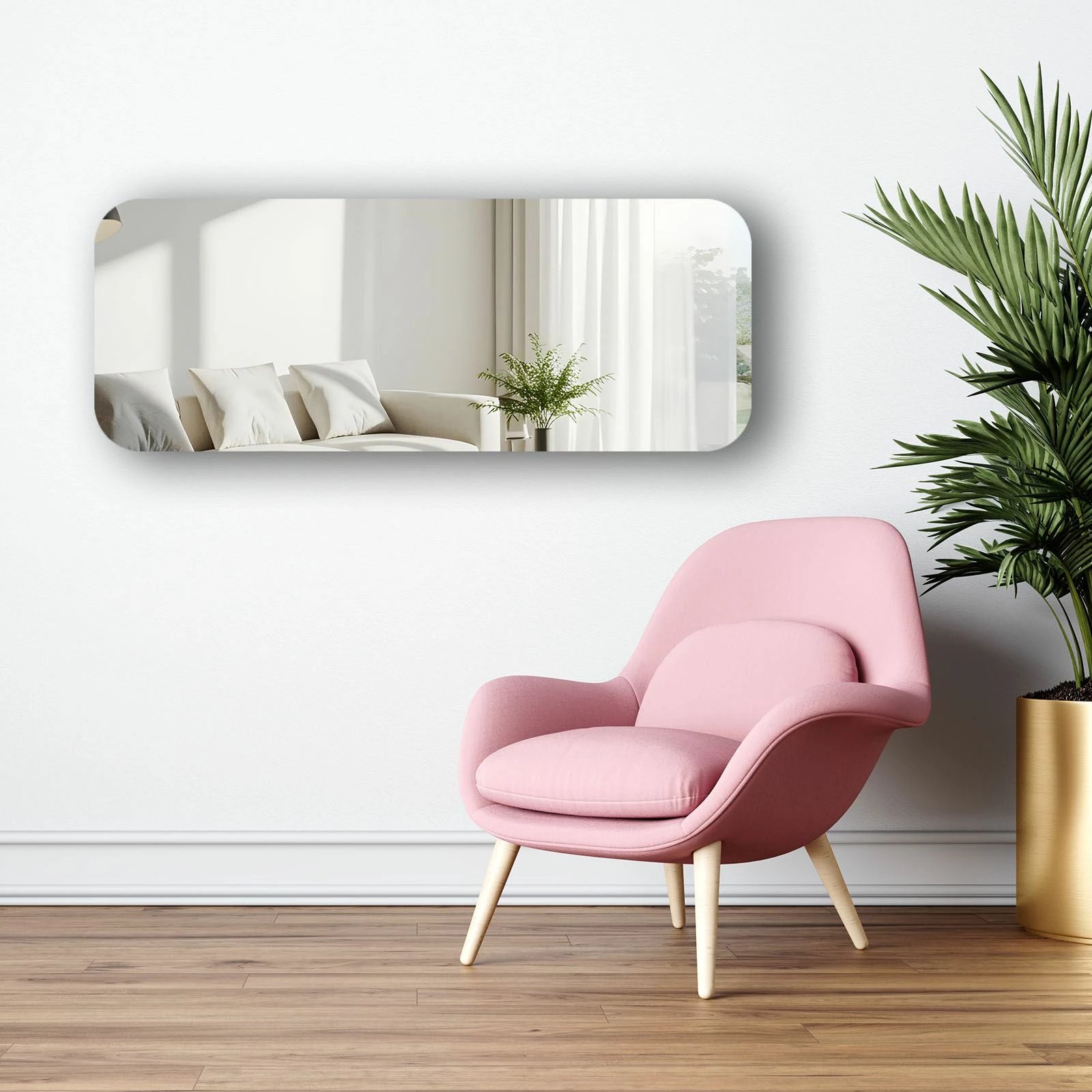 Pasqyrë dekorative Skye, shumëngjyrëshe, 52x135cm