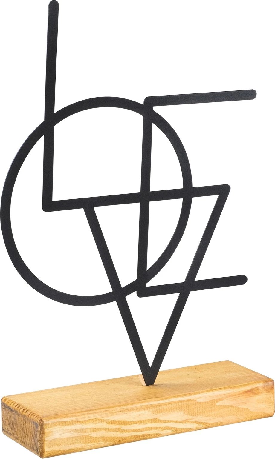 Objekt dekorativ Aberto Design, gjeometrik, i zi