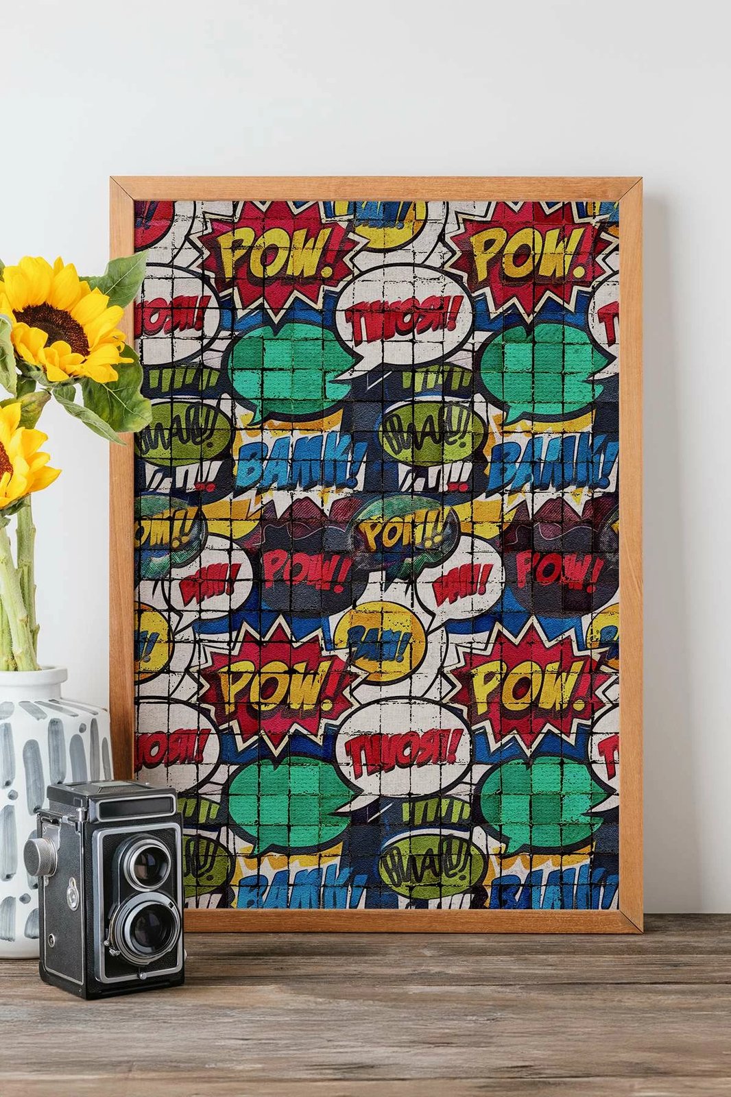 Pikturë dekorative me kornizë, Wallity Popmosaıc25, shumëngjyrëshe, 33x48cm