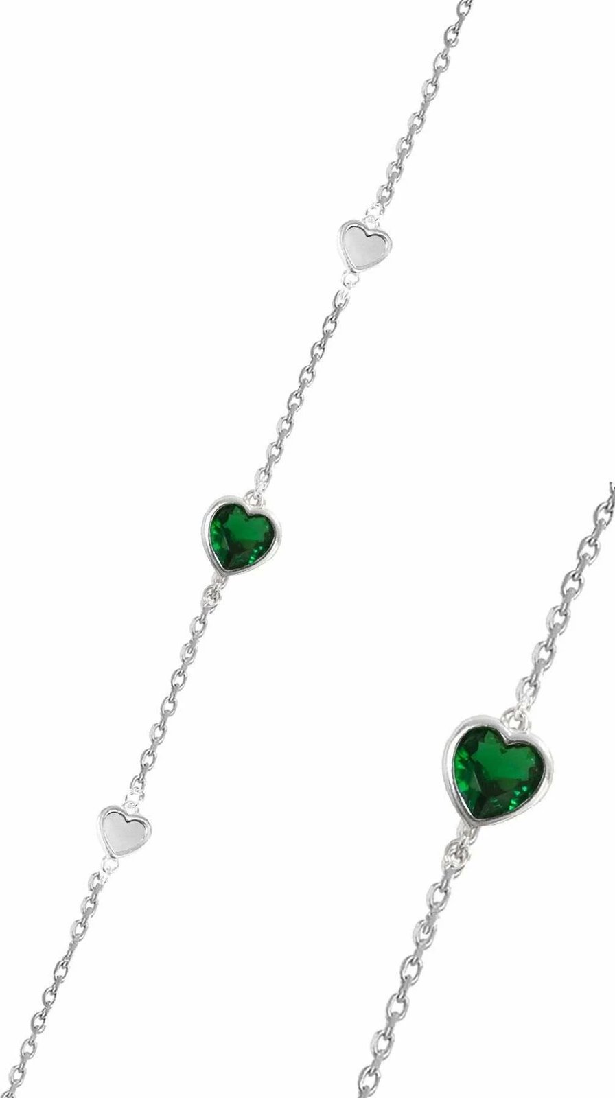 Byzylyk argjendi Jumeon, gurë të gjelbër, SGTL12653