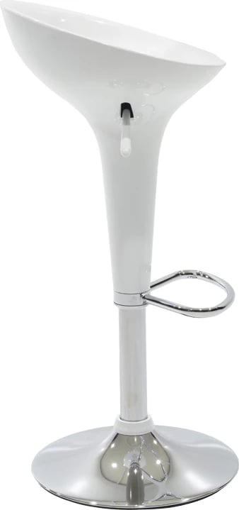 Karrige për bar Felice, e rregullueshme në lartësi, ngjyrë bardhë-krom, 40x43x84cm