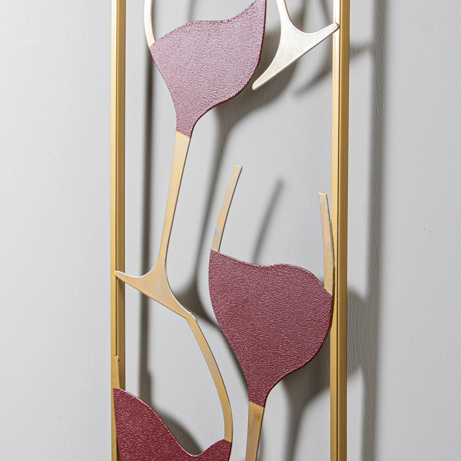 Aksesor dekorativ metalik për mur, Wallity, motiv vere, shumëngjyrësh, 32x5x90cm