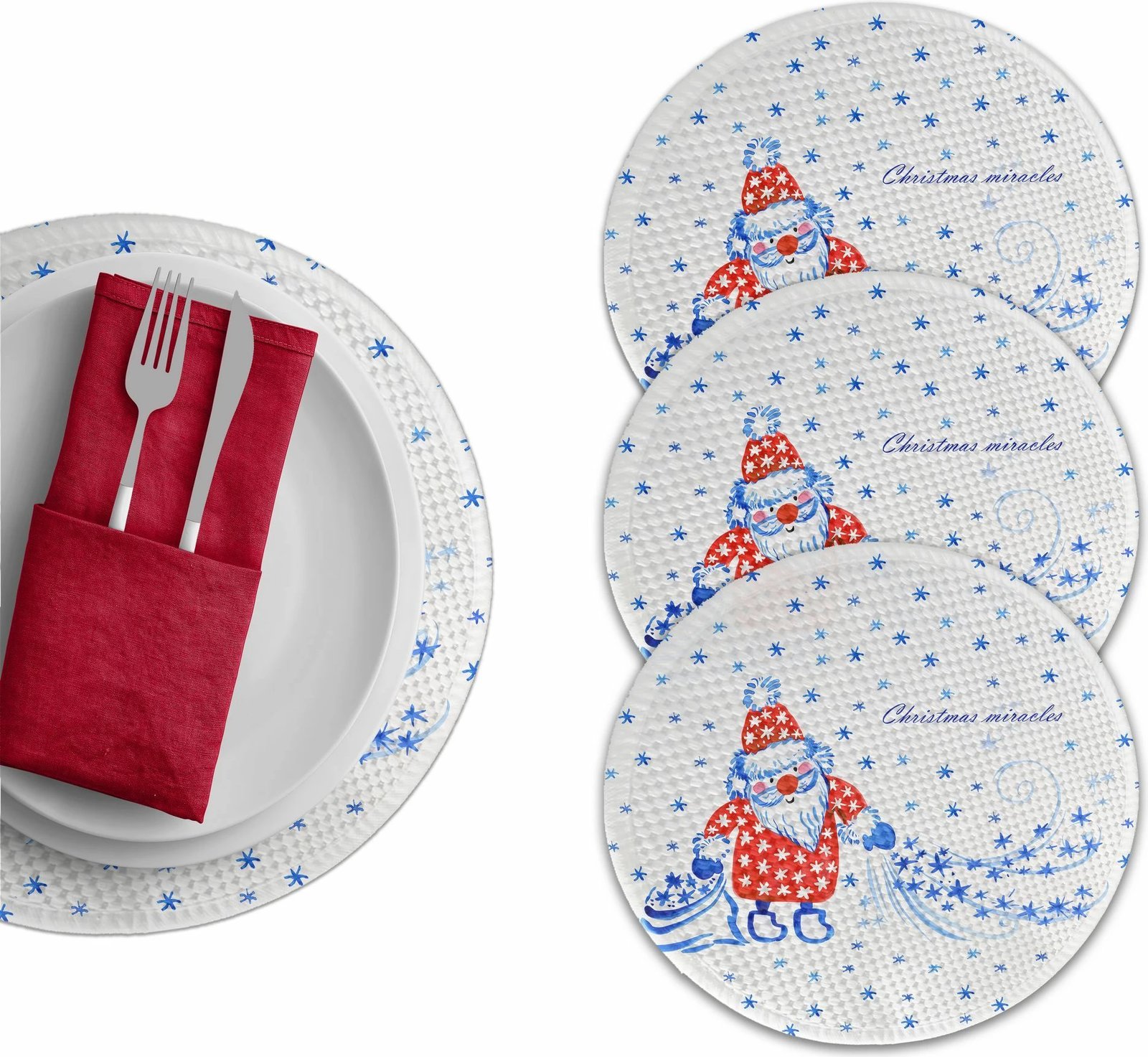 Set nënshtruesish tavoline Hermia Concept, 2405Supla, shumëngjyrësh, 4 copë