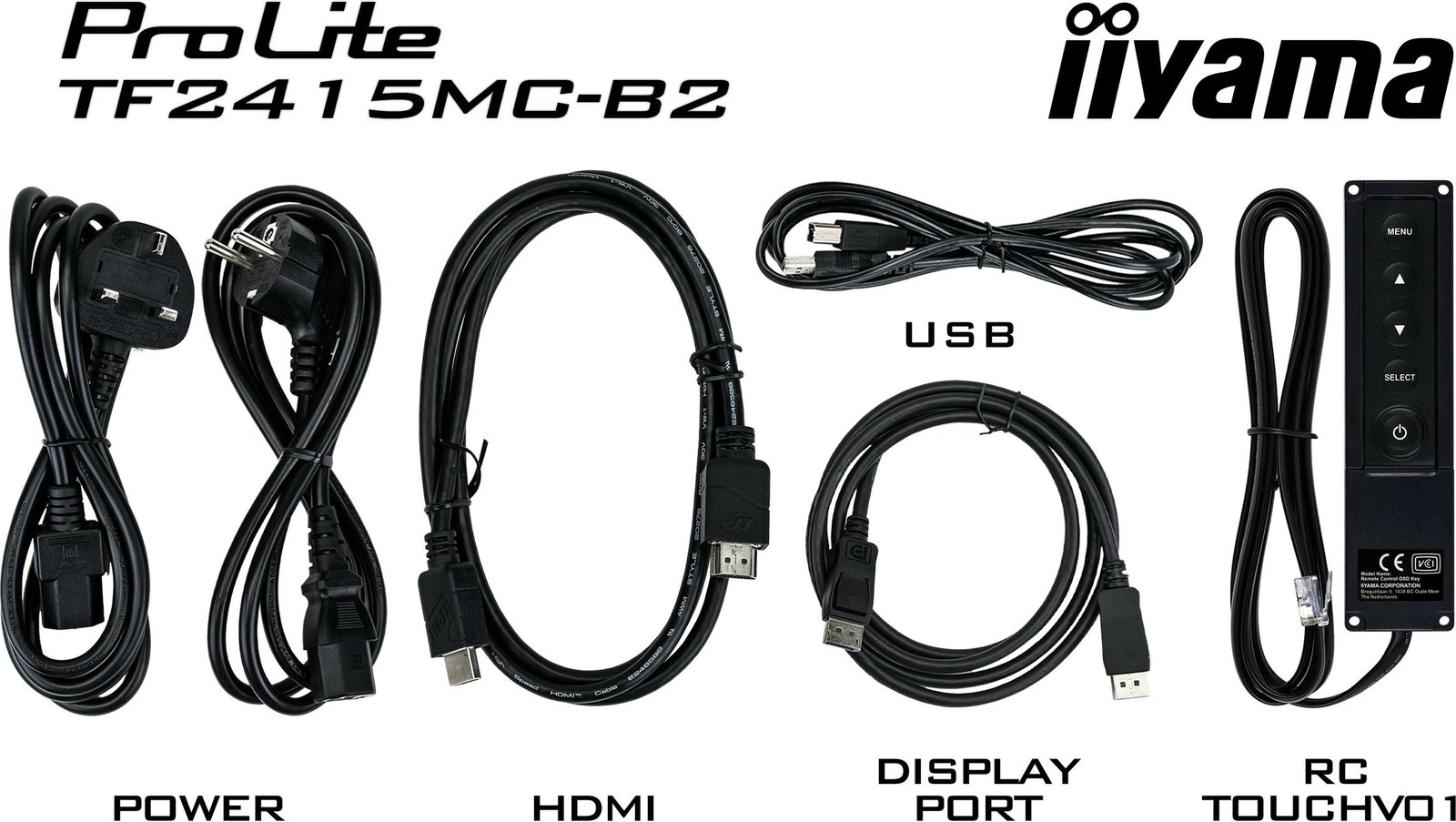 Monitor iiyama ProLite TF2415MC-B2, 23.8 inch, Full HD, i zi