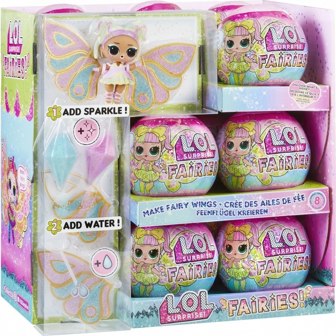 Set lodrash L.O.L. Surprise Fairy, MGA, 30 copë, me aksesorë dhe krahë zanash, për vajza