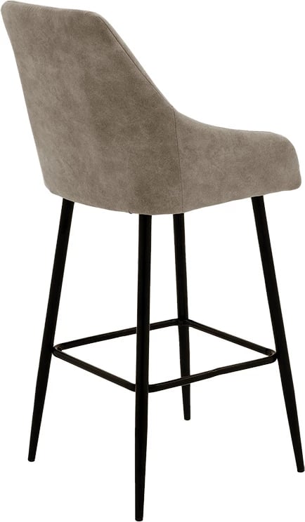 Karrige për bar Empower metal këmbë të zeza-stof ngjyrë gri-kafe antike