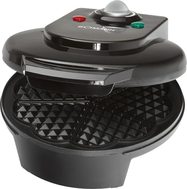 Toster për waffle Bomann WA 5018 CB 1, 1200W, i zi 