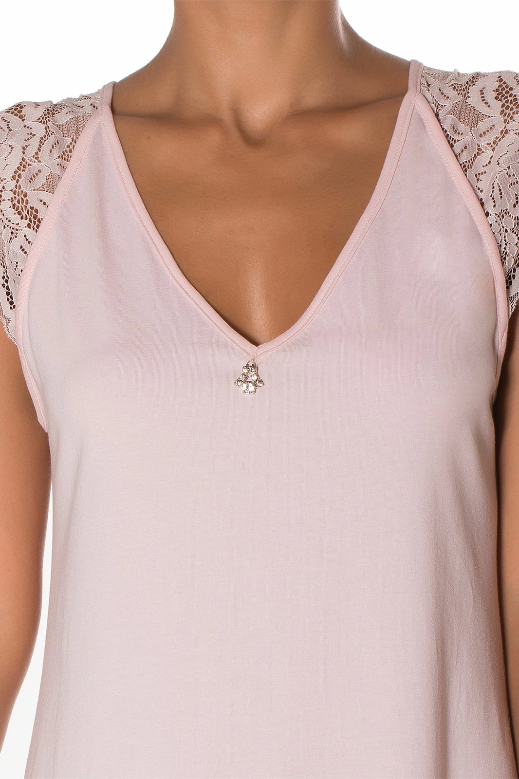 Këmishë nate Jumeon, 002-000515, ngjyrë pluhur, 2 copë