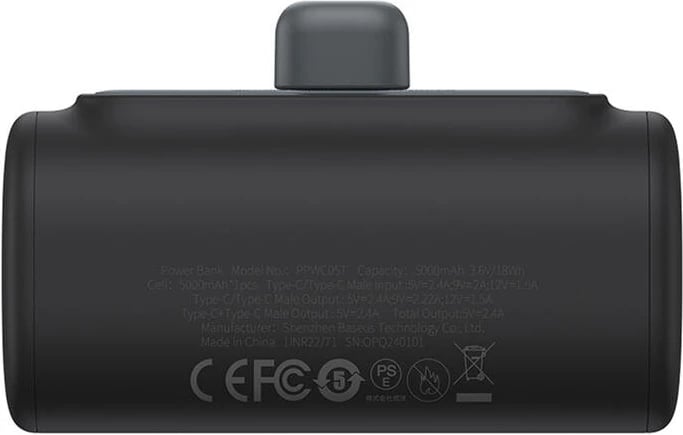 Powerbank Baseus Compact IP 5000mAh 20W, e zezë