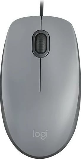 Maus, Logitech, M110 Silent (910-006760), me kabllo, klikime të qeta, gri e mesme