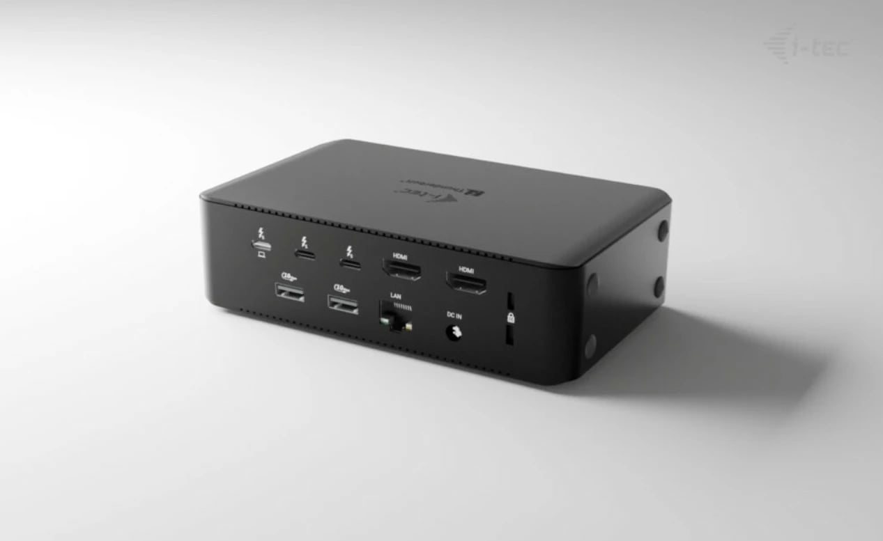 Kasë i-tec Thunderbolt 5 Quattro Display Docking Station, 5x USB, 2.5G LAN, Power Delivery 140W, e zezë
