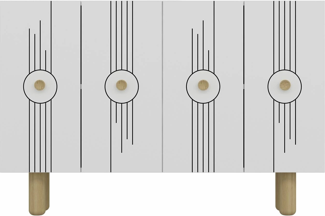 Konsolë Skye Decor, Fraud Bohem KM120, ngjyrë e bardhë