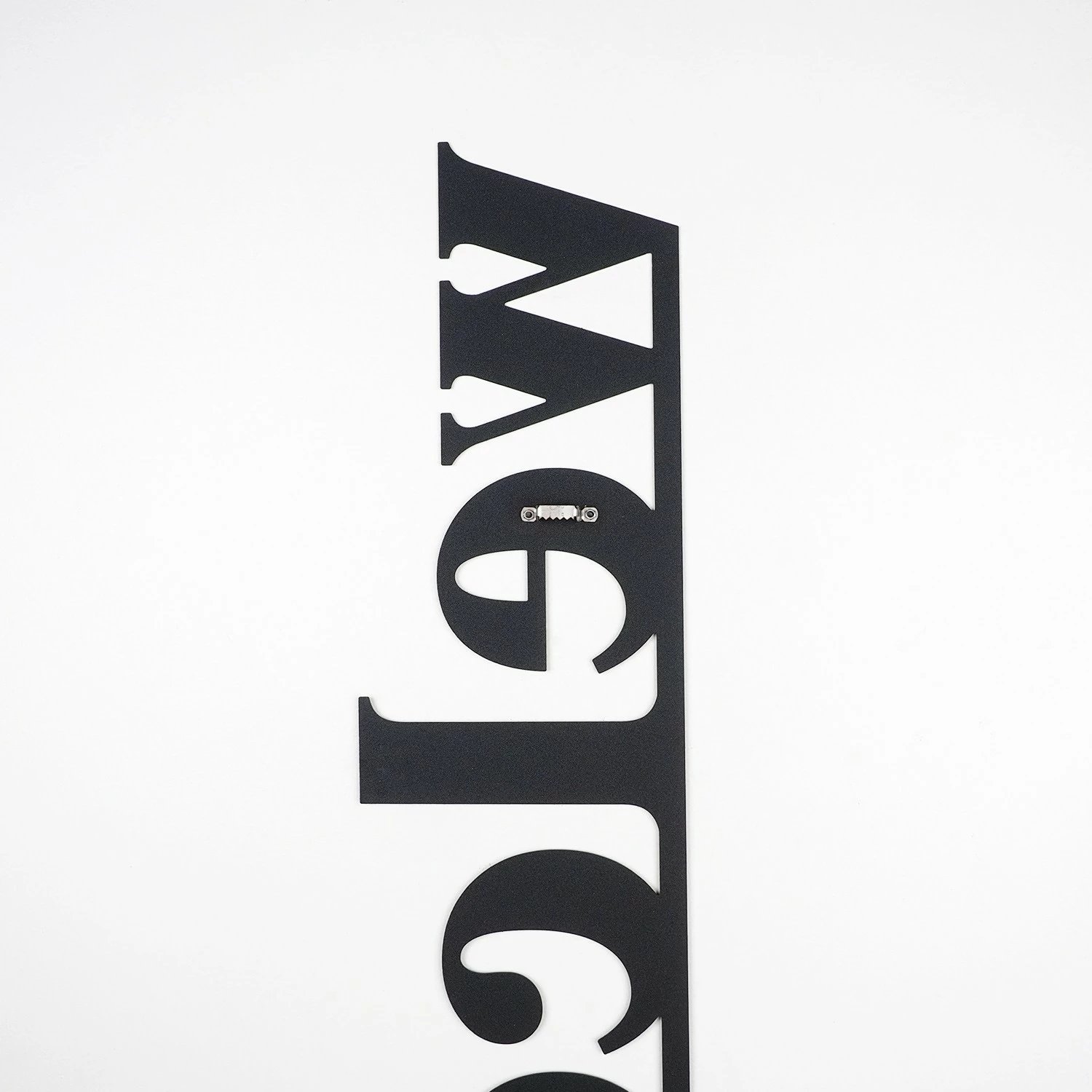 Aksesor dekorativ metalik për mur, Wallity, Welcome, APT490MS