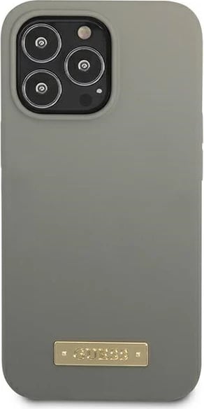 Mbështjellës Guess GUHMP13XSPLG për iPhone 13 Pro Max 6.7", silikon, MagSafe, Gri