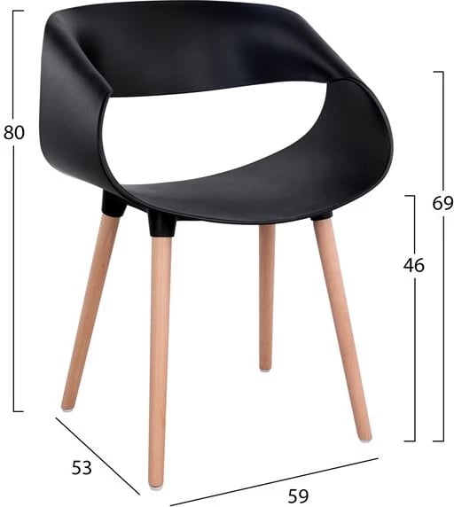 Set tavolinë me karrige 5 copë, sipërfaqe tavoline Sonama me karrige Maggie FH11177