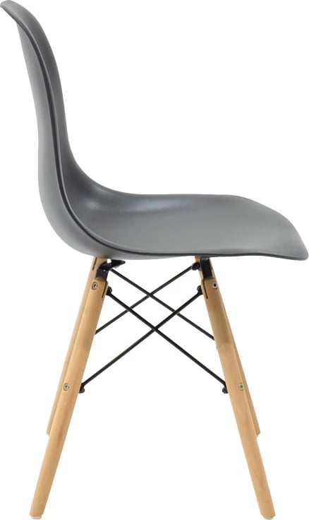 Set tavoline me karrige, xham i tejdukshëm, këmbë të zeza, Quana-Julita, 120x70x75cm, 5 copë