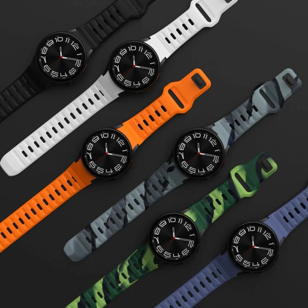 Rrip silikoni për smartwatch Tech-Protect për Samsung Galaxy Watch 4/5/5 Pro/6/7/FE, Portokalli