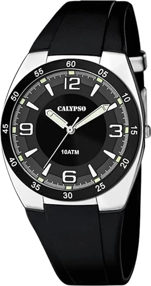 Orë dore CALYPSO K5753/3 për meshkuj, e zezë