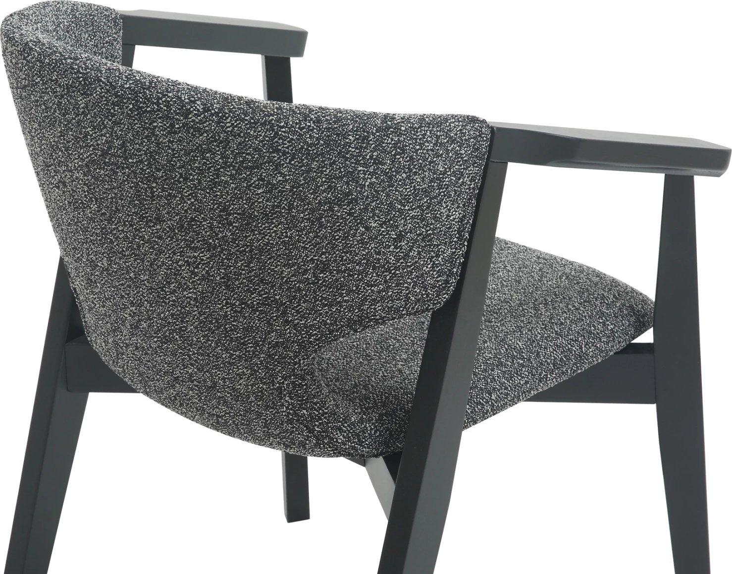 Karrige ngrënieje me krahë YEGER FH9995.01 dru ahu, ngjyrë e zezë-gri e errët, 62,5x60x79H cm., set prej 2 copë