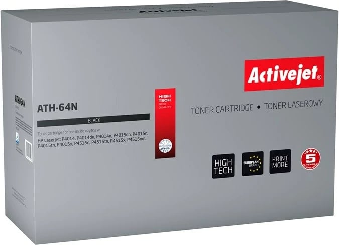 Toner zëvendësues Activejet ATH-64N për printer  HP 64A CC364A, supreme, i zi 