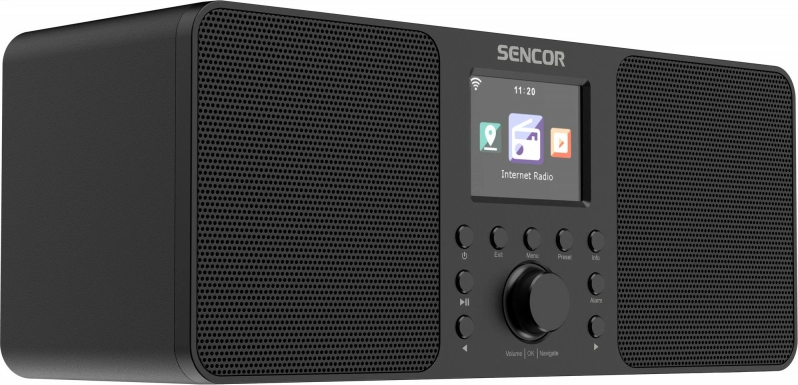 Radio internet Sencor SIR 6100WDB, 2x10W, WiFi, Bluetooth, USB, Ekran LCD, e zezë