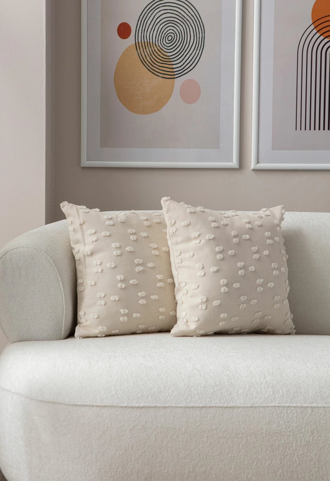 Set mbulesash për jastëkë (2 copë), Evila Originals, Tuffet, krem v8