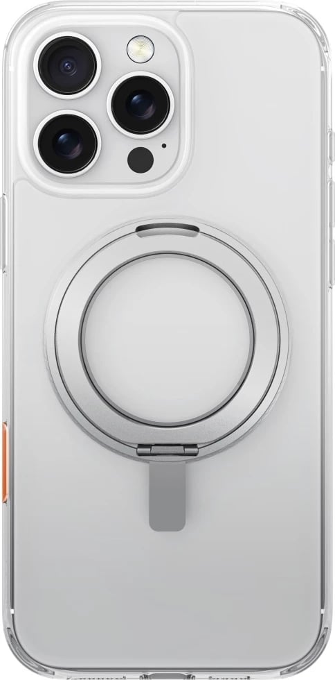 Mbështjellës UNIQ Swivix 360 me këmbëz rrotulluese për iPhone 16 Pro Max, Transparent