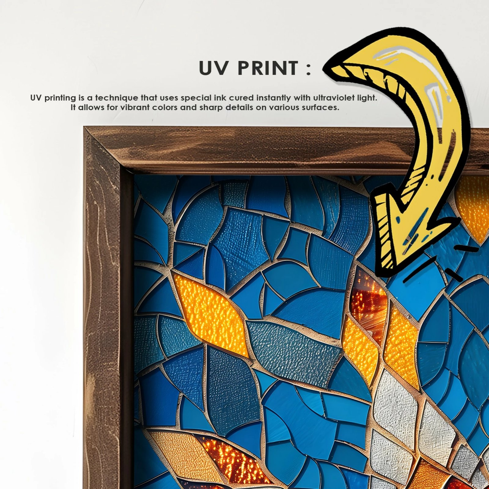 Pikturë dekorative me kornizë MDF, Wallity, GE067-L