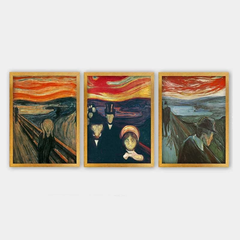 Pikturë dekorative me kornizë (3 copë), Wallity, 3AC_UN524494_3545