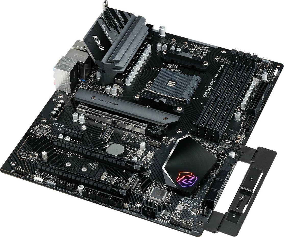 Pllakë amë ASRock B550 PG Riptide, ATX, për Ryzen, 128GB DDR4, Ethernet 2.5G