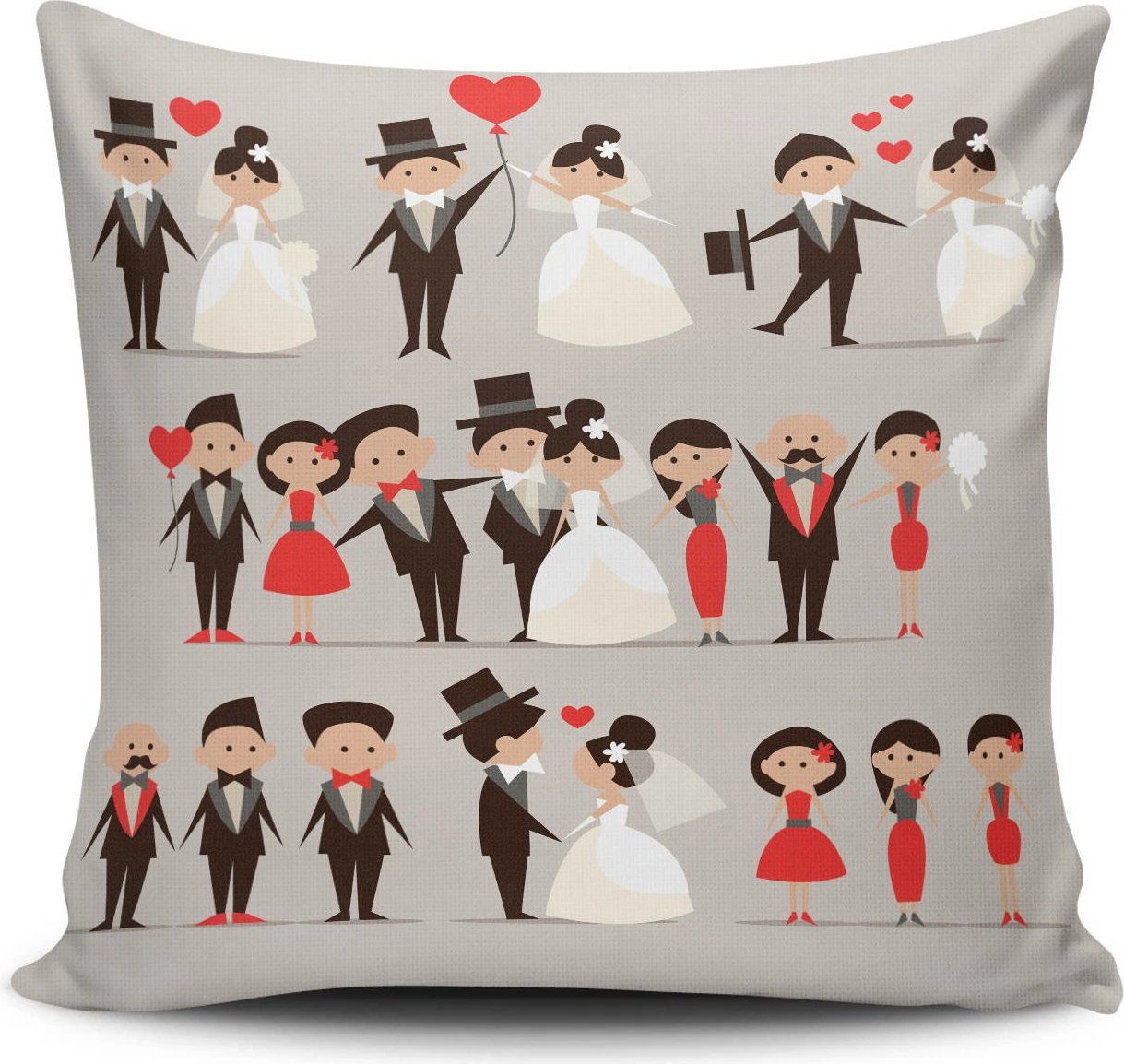 Jastëk mbulesë Aberto Design, NKLF-171, shumëngjyrëshe, 43x43cm