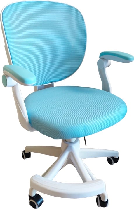 Karrige zyre për fëmijë Bernu, material rrjetë, ngjyrë kaltër e çelët, 47x56x80-90cm