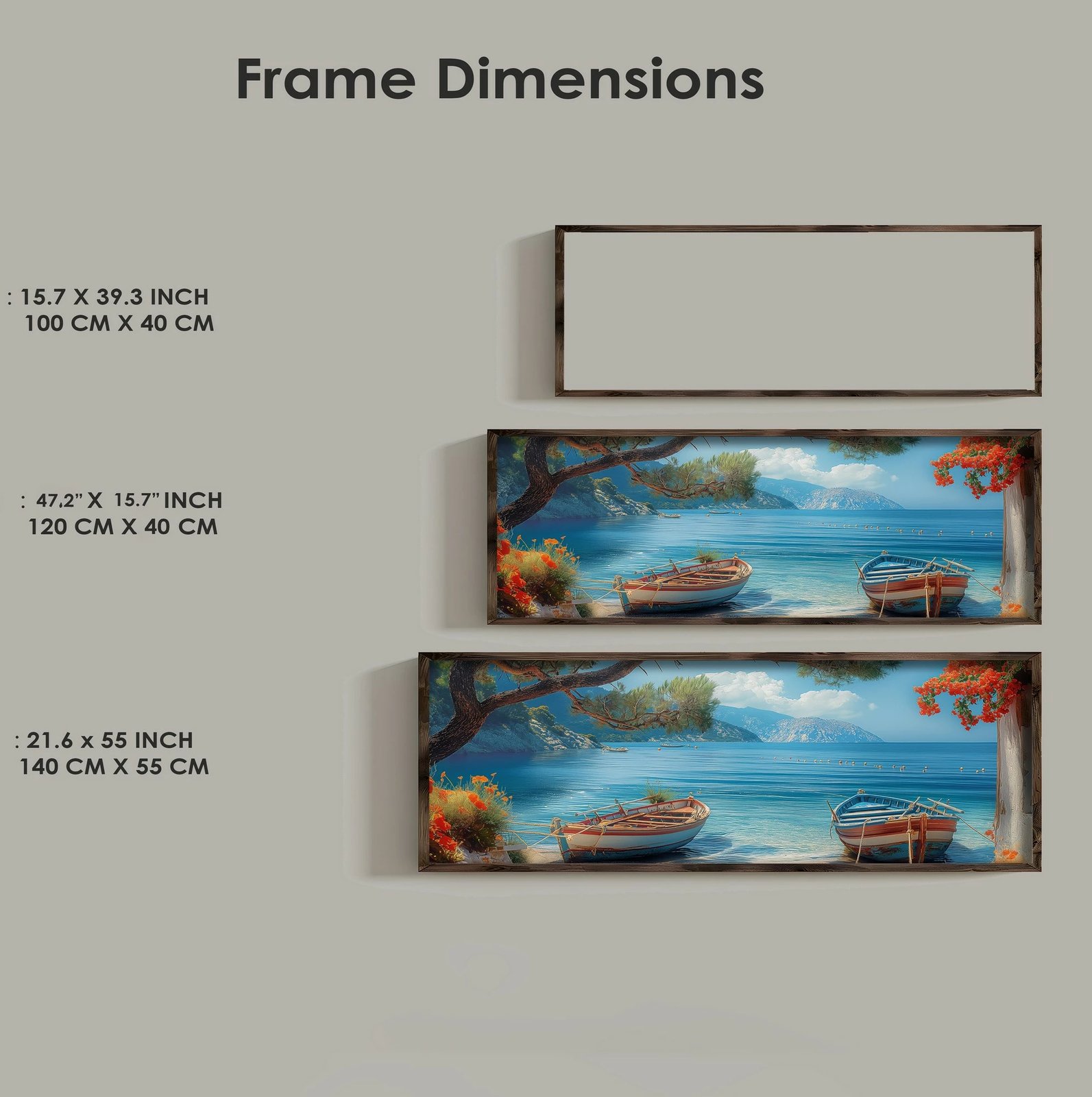 Pikturë dekorative me kornizë MDF, shumëngjyrëshe, Wallity EMR043