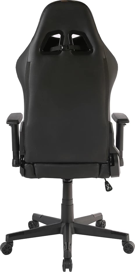 Karrige gaming për zyre, e zezë me dizajn, 50x74x137