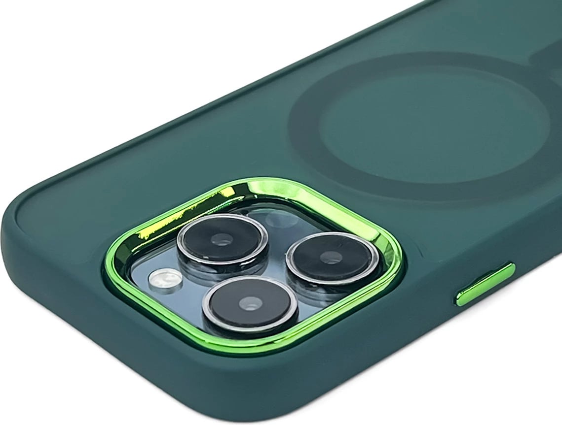 Mbështjellës Hurtel MagSafe për iPhone 16 Pro, TPU, e gjelbër e errët