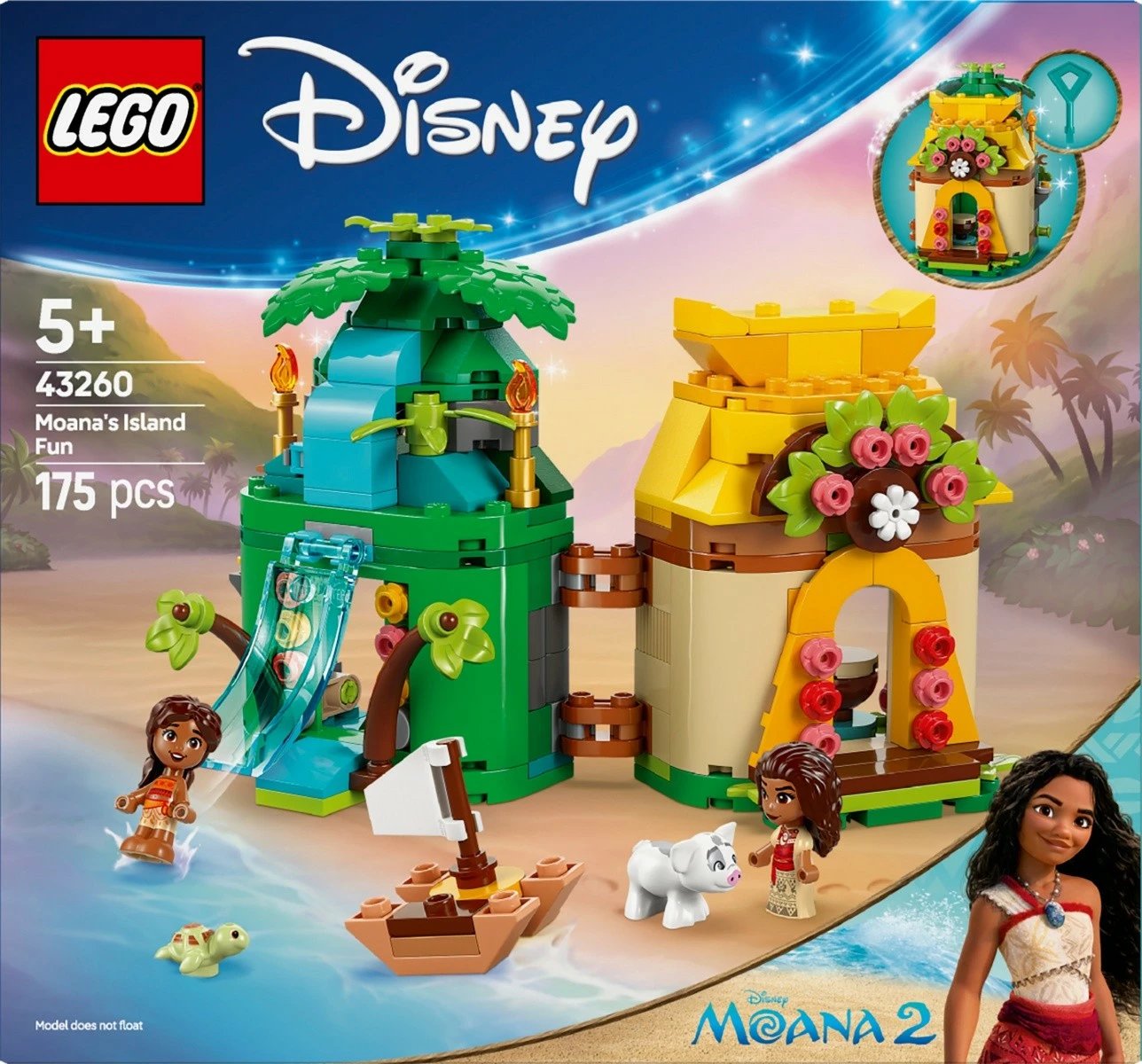 Set LEGO Disney Vaiana 43260, 175 pjesë, për fëmijë, plastikë