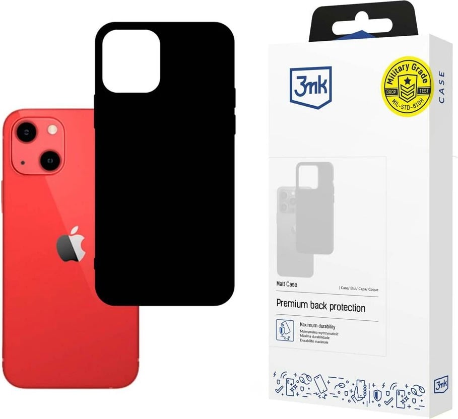 Mbështjellës 3mk Matt Case për iPhone 13 mini, i zi
