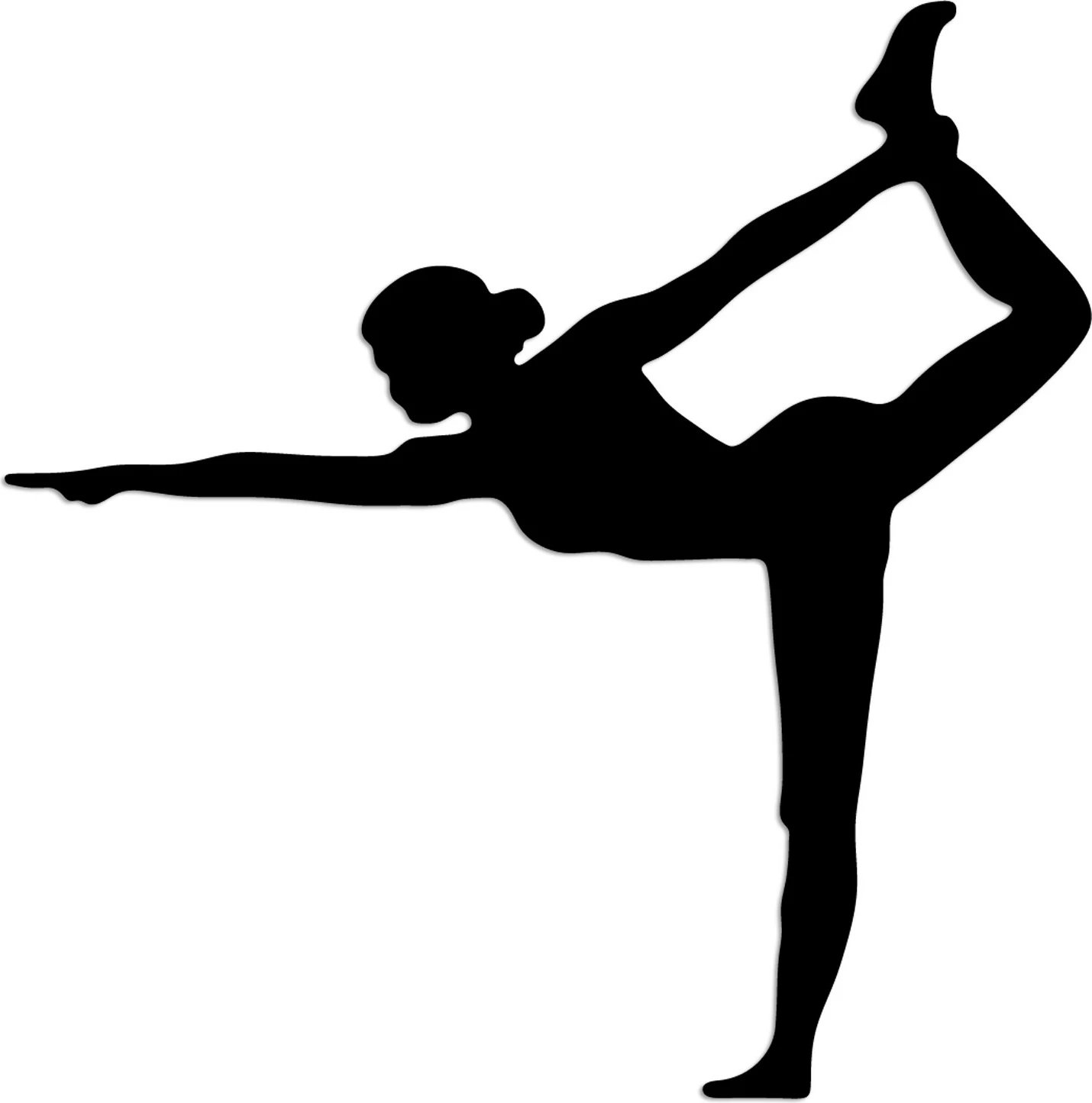 Aksesor dekorativ metalik për mur, Wallity Yoga 11, ngjyrë e zezë, 55x55cm