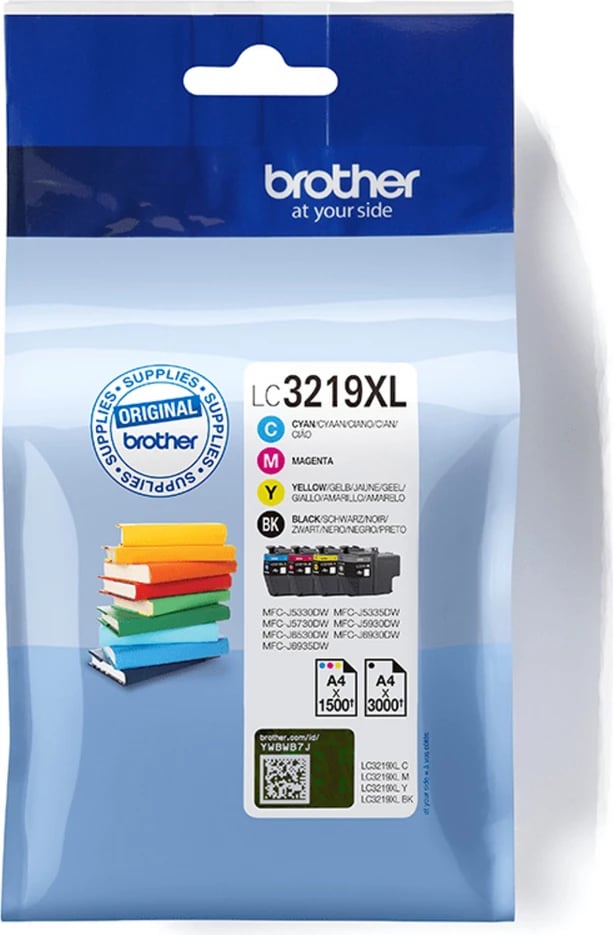 Kartushë boje, Brother, LC-3219XLVAL, XL Multipack blister, ngjyra BK/C/M/Y, paketë 4-copëshe