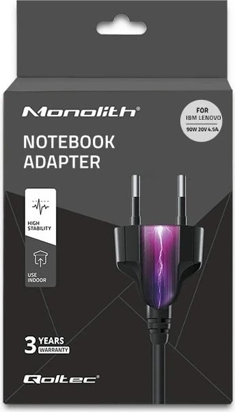 Adaptor i Fuqisë Qoltec 50093, 90 W, i Zi