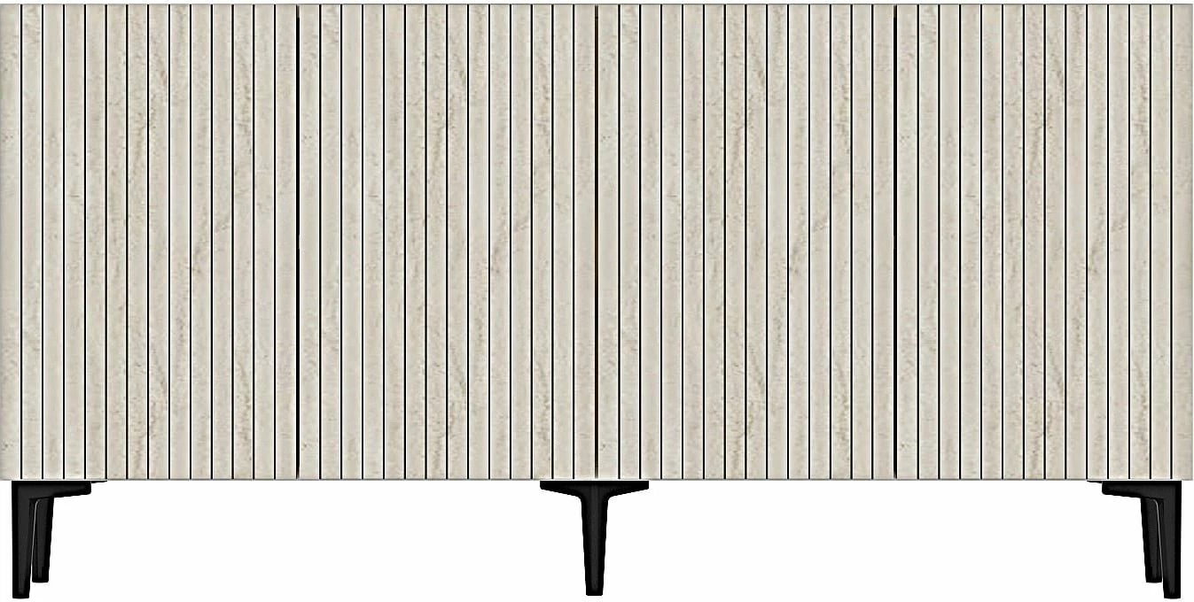 Konsol Skye Decor, Zeynep 150, e bardhë, travertin