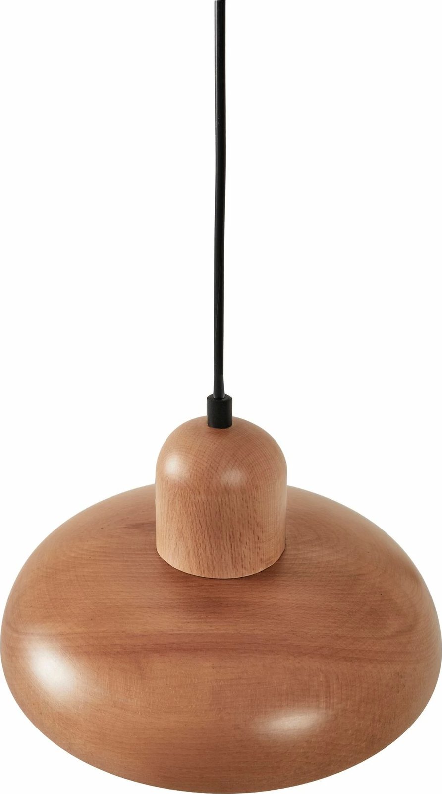 Llambë tavani Opviq, metal dhe dru, ngjyrë lisi, e zezë, e bardhë