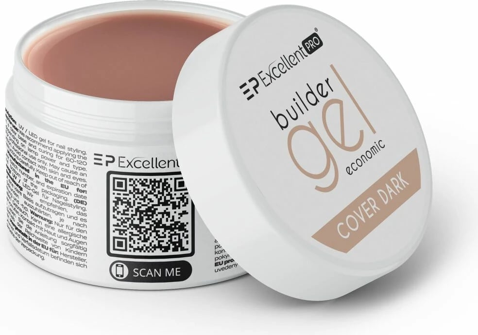 Xhel ndërtues për thonj për femra Excellent PRO Economic Cover Dark 50g