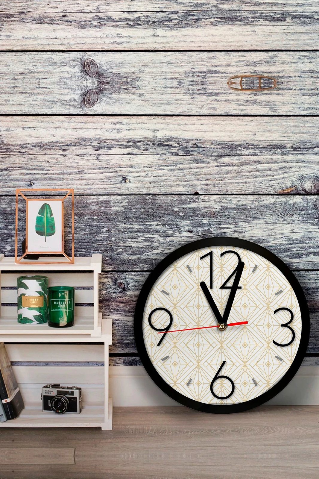 Orë dekorative MDF, Wallity, Artavessa3Dclock25, shumëngjyrëshe