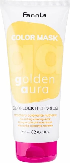 Maskë ngjyruese për flokë Fanola Color Mask Golden Aura për femra blond e verdhë 200ml
